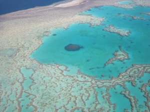 Helicopter ride over the Great Barrier Reef