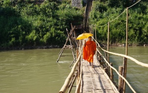 Bamboo Bridge over the Nam Khan River